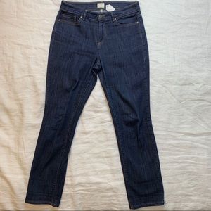 Ann Mashburn Dark Denim Mid-Rise Straight Leg Jean